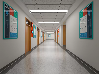 Hospital corridor Hospital aisle 3d model