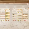 Bright Retail Store Interior With Shelves Displaying Packaged Products Logo Signage And Neat Layout