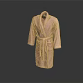 Soft Pink Bathrobe With Long Sleeves And Comfortable Tie Waist Design
