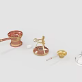 Vintage Copper Medical Device With Gold Accents Heating Element And Small White Component