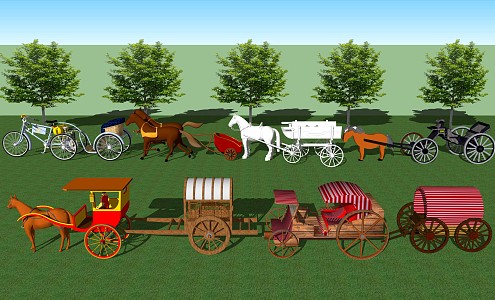 Modern Carriage Pumpkin Carriage 3d model