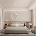 Cream wind bedroom 3d model