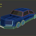 Blue Metallic Pickup Truck With Modern Design And Large Alloy Wheels