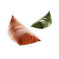 Brown And Green Bean Shaped Lazy Sofa For Cozy Living Room Seating