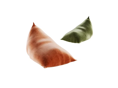 Brown And Green Bean Shaped Lazy Sofa For Cozy Living Room Seating 3d model