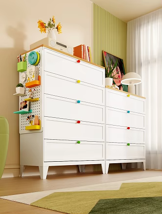 Household Steel Bucket Cabinet Metal Storage Cabinet Bedroom Storage Bedside Cabinet Hallway Decorative Cabinet 3d model