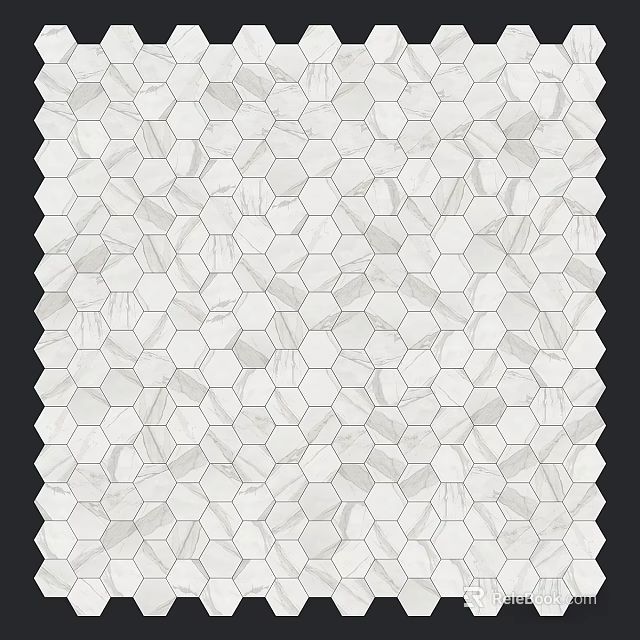 Hexagonal Marble Tiles For Modern Interior Wall And Floor Design 3d model 