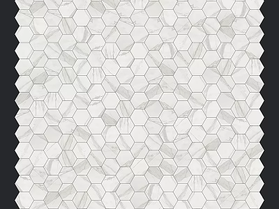Hexagonal Marble Tiles For Modern Interior Wall And Floor Design 3d model