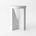 Modern Black and Wooden Stools with Minimalist Design and V Shaped Legs for Home Furniture Decor