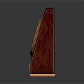 Wooden Household Measuring Device With Three Dials Gold Accents And Decorative Labels