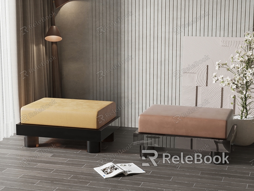 Modern sofa stool low stool combination model