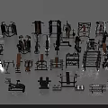 Diverse Commercial Gym Fitness Equipment Collection With Strength And Cardio Machines