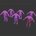 Shirtless Male Characters 3D Models With Various Pants And Shoes