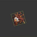 Mythical Red Dragon Game Movie Character With White Mane And Fiery Lava Surroundings