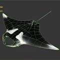 Black And White Manta Ray With Shiny Surface And Elegant Streamlined Body On Dark Background