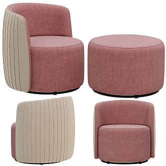 Modern lounge chair Sharp Ditre italia ditreitalia chloe ottoman 3d model
