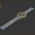 Stylish Modern Fashion Watch With Blue Strap And Square Dial Design