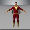 Male Superhero Character In Red Costume With Yellow Boots Belt And Gray Cape