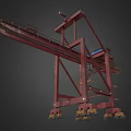 Tower crane wharf crane port crane wharf crane low face number low model simple model game video level super realistic 3d model