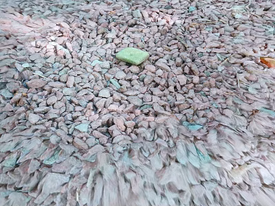 Red Brown Small Stones and Light Wood Chips Mixture on Natural Rough Surface 3d model