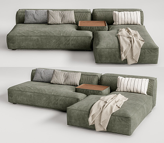 Modern corner sofa multiplayer sofa 3d model