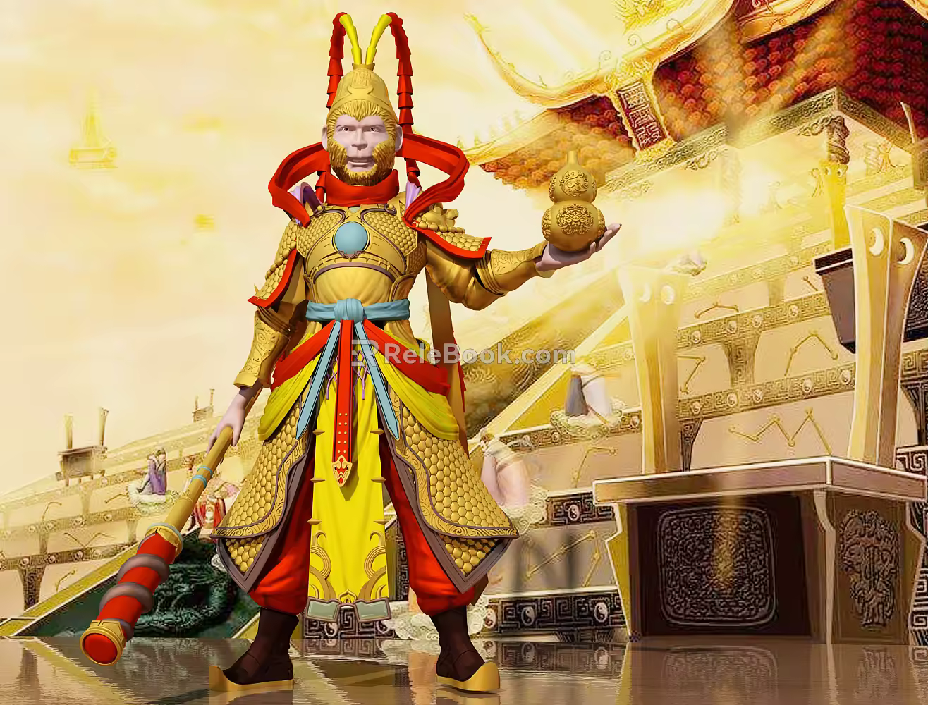 Modern game character Monkey King 3d model