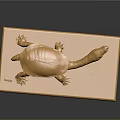 Golden Turtle Sculpture On Shiny Golden Base With Detailed Design