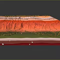 3D Layered Garden Landscape Model With Colorful Terrain And Vegetation Zones