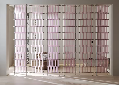 medieval minimalist glass screen partition metal partition acrylic partition optical axis component 3d model