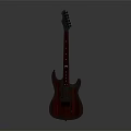 High Quality Wooden Electric Guitar With Polished Red Brown Finish And Modern Design