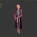 Game Movie Character With White Short Hair In Silver Black Armor Standing On Gray Background
