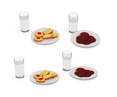 Modern Cookies Milk Chocolate Cookies 3d model