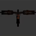 Detailed Vintage Wooden Crossbow With Mechanical Design And Metal Components