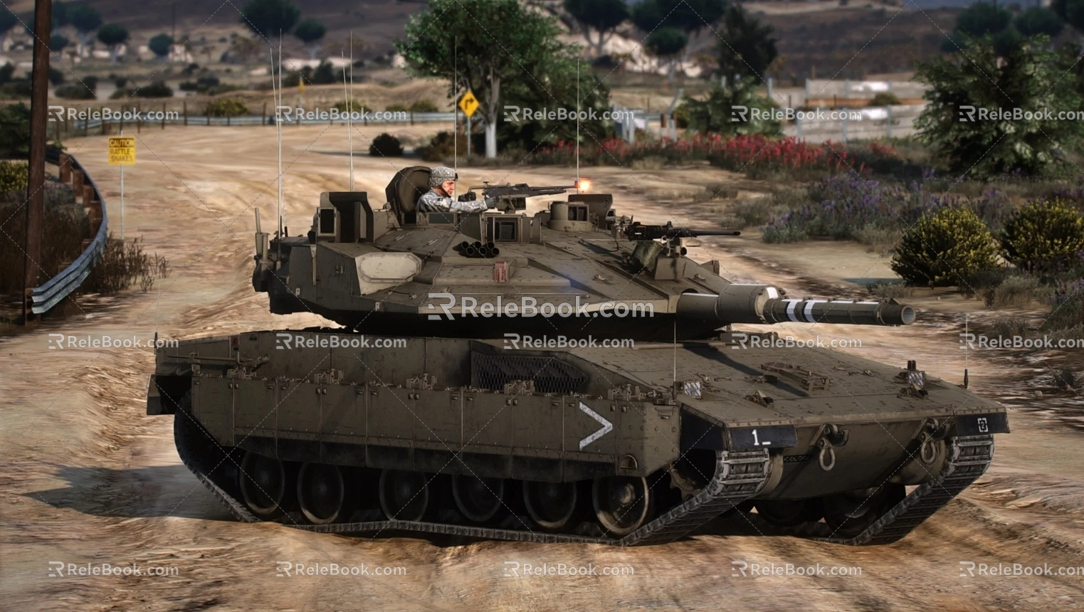 Israeli Merkava Mk4M Main Battle Tank 3d model