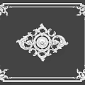 Ceiling Carving Design With Intricate Ornate Scroll And Floral Patterns 3d model