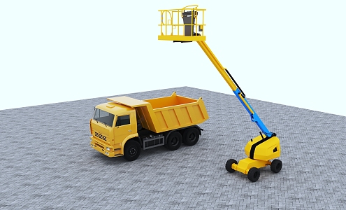 Straight arm lift truck 3d model