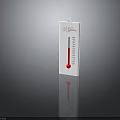 Liquid In Glass Thermometer With White Scale And Red Liquid Column Hanging Design