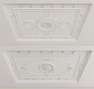 European-style ceiling 3d model