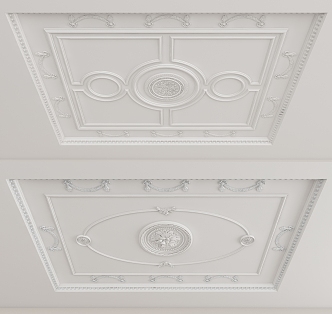 European-style ceiling 3d model