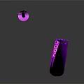 Purple Glowing Bow And Arrow With Futuristic Design And Shiny Reflection