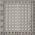 Modern cement brick partition 3d model