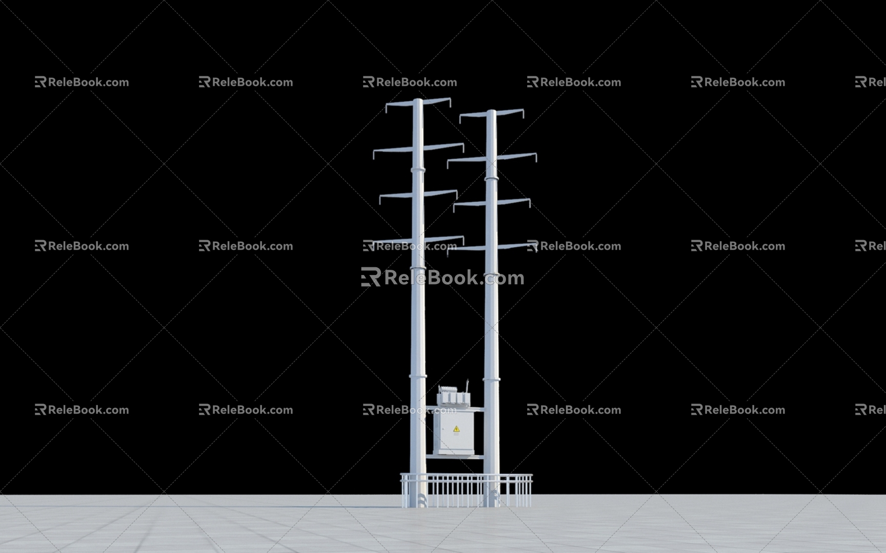 pole transformer 3d model