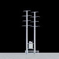 pole transformer 3d model