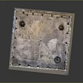 Ancient Architecture Model With Stone Arches Decorative Columns And Central Structure