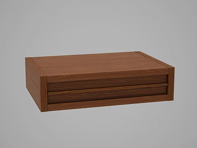 Modern Wooden Brown TV Stand With Functional Drawers And Sleek Design 3d model