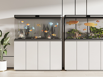 Modern fish tank 3d model