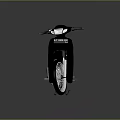 Black Motorcycle With Blue Green Stripes Black Seat Silver Wheels And Headlight