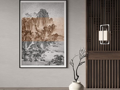 New Chinese Decorative Painting 3d model