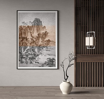 New Chinese Decorative Painting 3d model