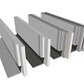 Modern Staircase Components With Metal Brackets And Wooden Stone Step Surfaces